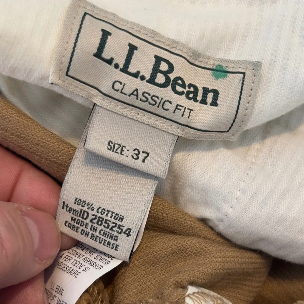 LL Bean Classic Fit Corduroy Pants Mens 37 Tan Brown Straight Leg 285254 - Picture 4 of 8